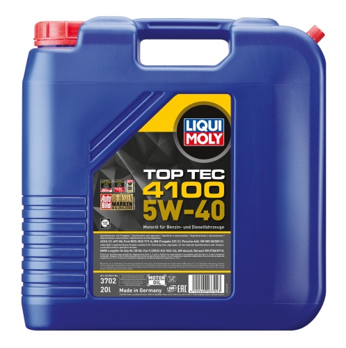 LIQUI MOLY масло моторное Top Tec 5W-40 (20л) 4100/3702