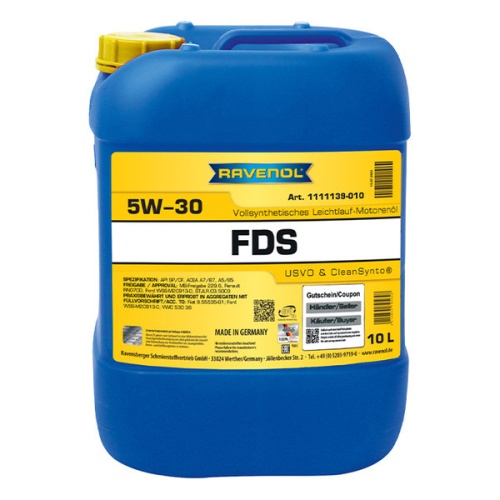 RAVENOL моторное масло FDS SAE 5W-30 (10л) 4014835795648