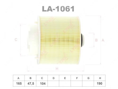 LYNXauto Фильтр воздушный LA1061 (C17137/1X, SB2136, AR371/3)