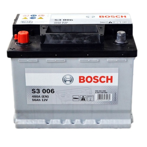 Аккумулятор BOSCH Silver S3 006 56Ah 480A 242x175x190 556 401 048 (+ -)