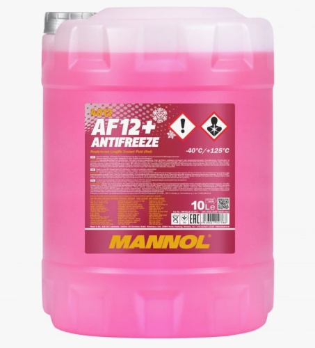 Mannol Antifeeze AF12+ Red -40 Longlife (10л) 2046