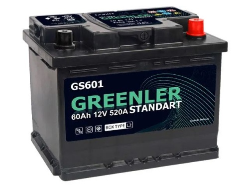 Аккумулятор GREENLER  60Ah 520А об. пол (- +) 242x175x190