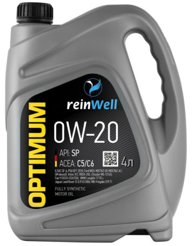 ReinWell Моторное масло 0W-20 API: SP; ACEA: C5,C6 (4л) 4951/11882