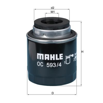 Фильтр масляный KNECHT OC593/4 (W712/93)
