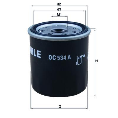 Фильтр масляный KNECHT OC534A (W68/3)