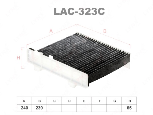 LYNXauto Фильтр салонный угольный LAC323C (K1273A, CUK2230, GB9965/C)