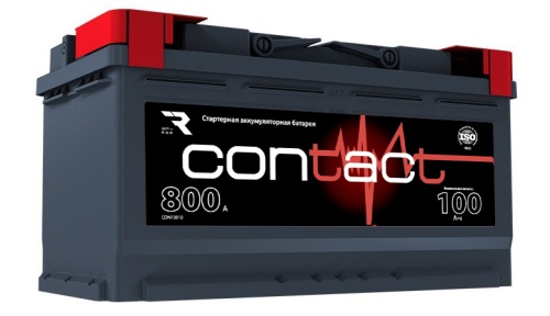 Аккумулятор Contact 100Ah 800А об. пол. (- +) 353x175x190 CON10000