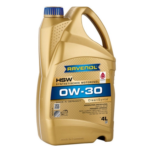 RAVENOL моторное масло HSW SAE 0W-30 (4л) 4014835889576