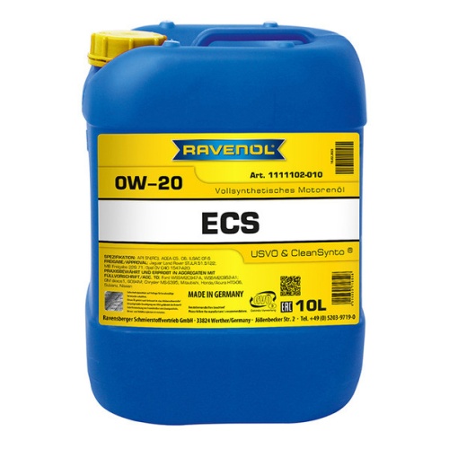 RAVENOL моторное масло ECS EcoSynth SAE 0W-20 (10л) 4014835718548