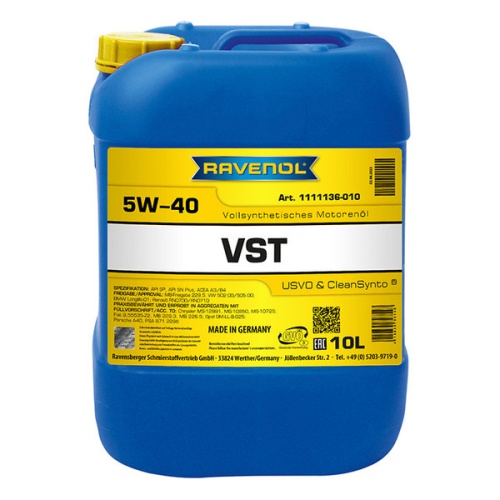 RAVENOL моторное масло VST SAE 5W-40 (10л) 4014835790148