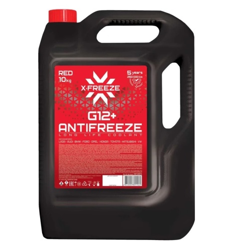 Антифриз X-Freeze Red G12+ красный (10кг) 430140010