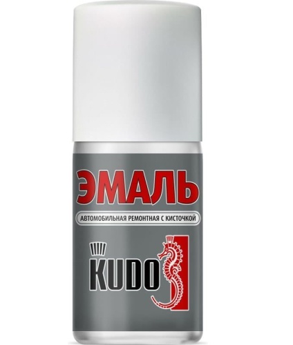 KUDO Эмаль автомобильная ремонтная с кисточкой "Белое облако" 15мл KU70240