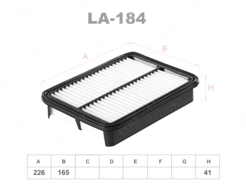 LYNXauto Фильтр воздушный LA184 (TOYOTA 1780111090, AP167, C2326) TOYOTA Corolla E10/11 2E, 4E-FE