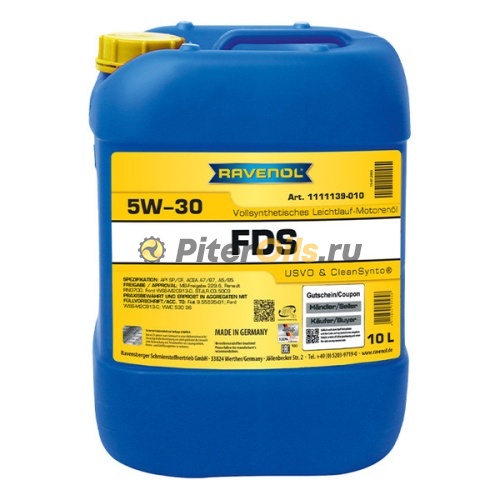 RAVENOL моторное масло FDS SAE 5W-30 (10л) 4014835795648