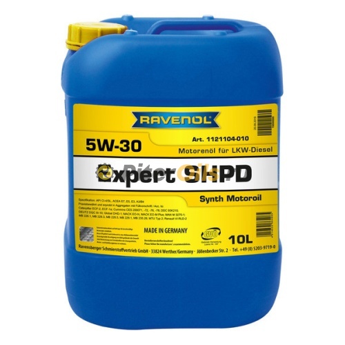 RAVENOL моторное масло Expert SHPD SAE 5W-30 (10л) 4014835864085