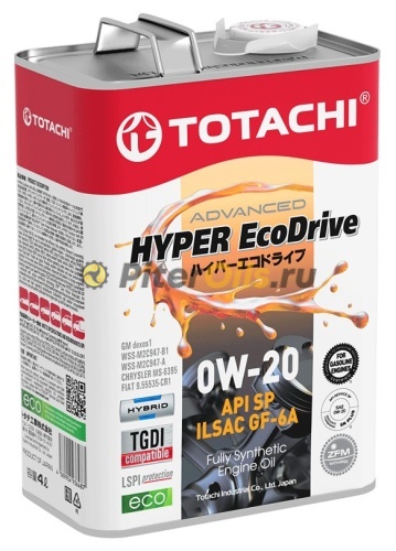 TOTACHI HYPER Ecodrive Fully Synthetic SP/RC/GF-6A 0W-20 4л 