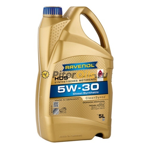 RAVENOL моторное масло HDS Hydrocrack Diesel Specif SAE 5W-30 (5л) 4014835723252