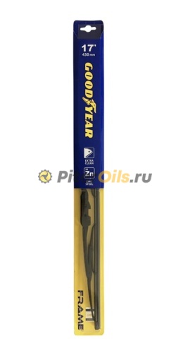 Goodyear FRAME 17"/43 cm Каркасная щетка стеклоочистителя всесезонная, 3 переходника GY000317