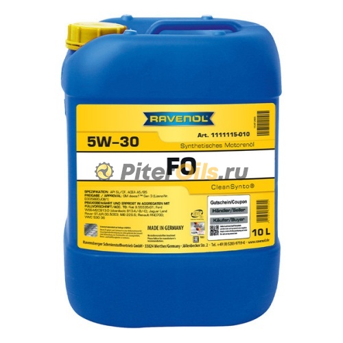 RAVENOL моторное масло FO SAE 5W-30 (10л) 4014835722644