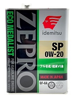 IDEMITSU Zepro Eco Medalist F-S SP/GF-6 0W-20 (4л) 4250-004