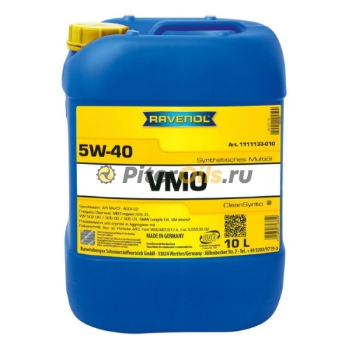 RAVENOL моторное масло VMO SAE 5W-40 (10л) 4014835723849