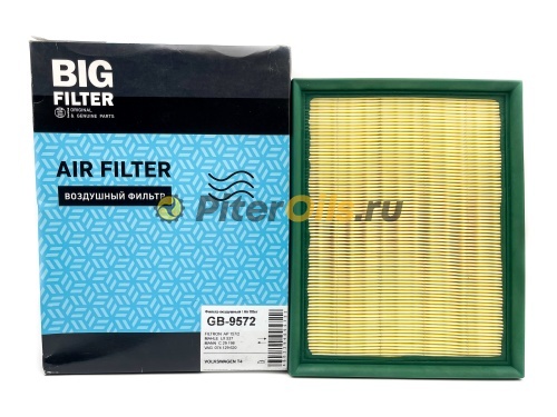 Фильтр воздушный BIG FILTER GB9572 (C29198, C29198/1) VW Transporter T4 прямоугольный с1996г