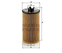 Фильтр масляный KNECHT OX401DA (HU612/2X)