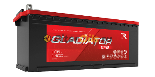 Аккумулятор GLADIATOR EFB 195Ah 1400А об. пол (+ -) 513x223x223