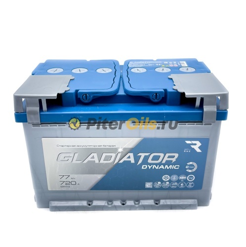 Аккумулятор GLADIATOR Dynamic 77 А/ч 720A пр. пол (+/-) конус 276x175x190 мм