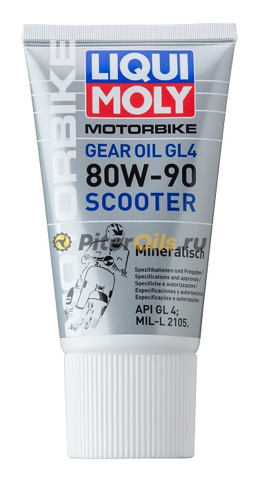 LIQUI MOLY Минеральное транс-е масло для скутеров Motorbike Gear Oil Scooter 80W-90 0,15л 1680
