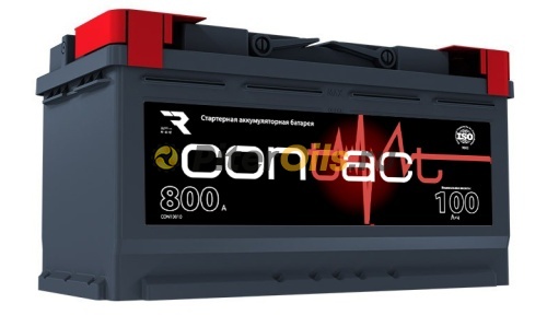 Аккумулятор Contact 100Ah 800А об. пол. (- +) 353x175x190 CON10000