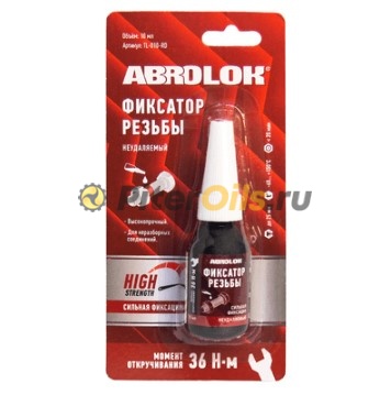 ABRO Фиксатор резьбы неудаляемый красный 10мл TL010RDRW