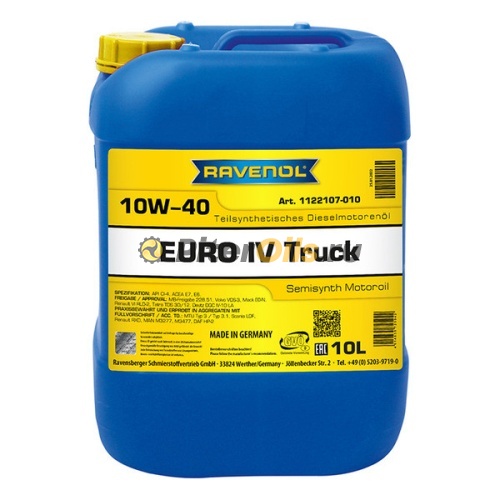 RAVENOL моторное масло Euro IV Truck  SAE 10W-40 (10л) 4014835725942
