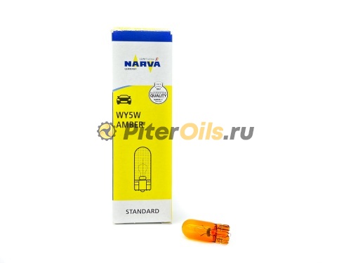 17169 Лампа NARVA 12V WY5W 5W, желтая