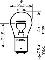 Osram 7537 Лампа P21/5W 24V BAY15d