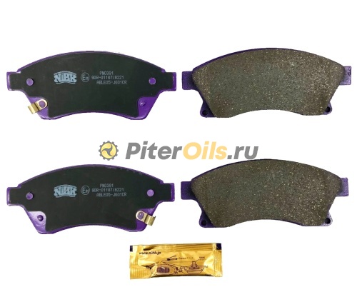 Тормозные колодки передние NIBK PN0391 (GDB1847) CHEVROLET Cruze 09>, OPEL Astra J 16 диск