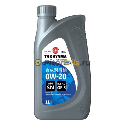 Масло TAKAYAMA SAE 0W20 ILSAC GF-5, API SN 1л пластик