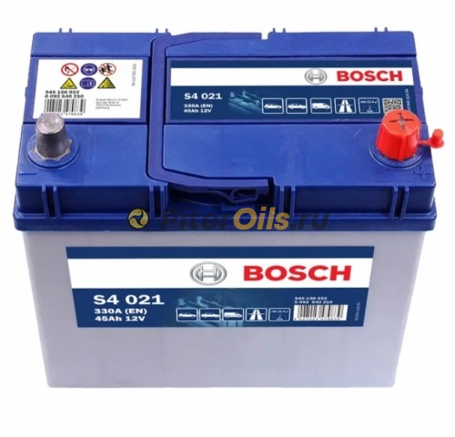 Аккумулятор BOSCH Silver 45 А/ч обратная R+ 238x129x227 EN330 A 0 092 S40 210