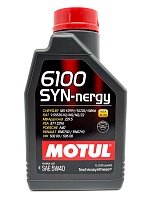 MOTUL 6100 Syn-Nergy 5W40 1л 107975/111689/113880